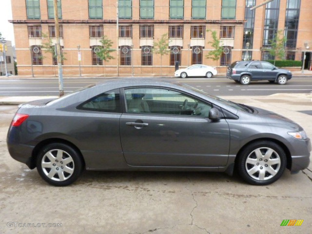 2010 Civic LX Coupe - Polished Metal Metallic / Gray photo #17
