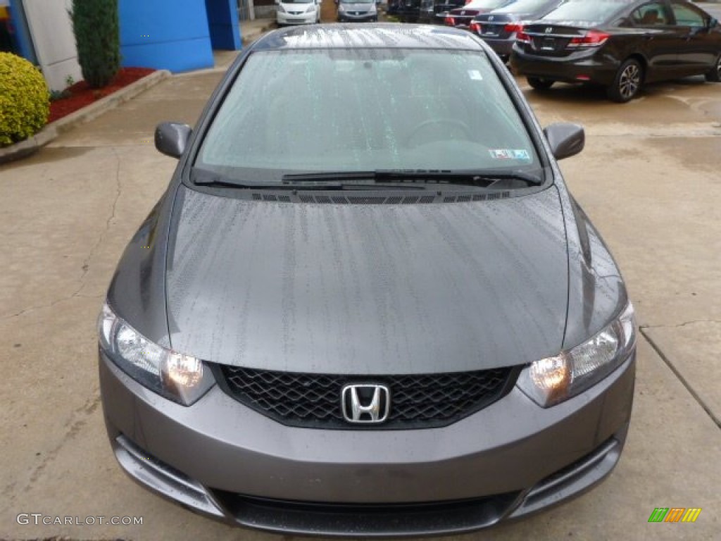 2010 Civic LX Coupe - Polished Metal Metallic / Gray photo #18