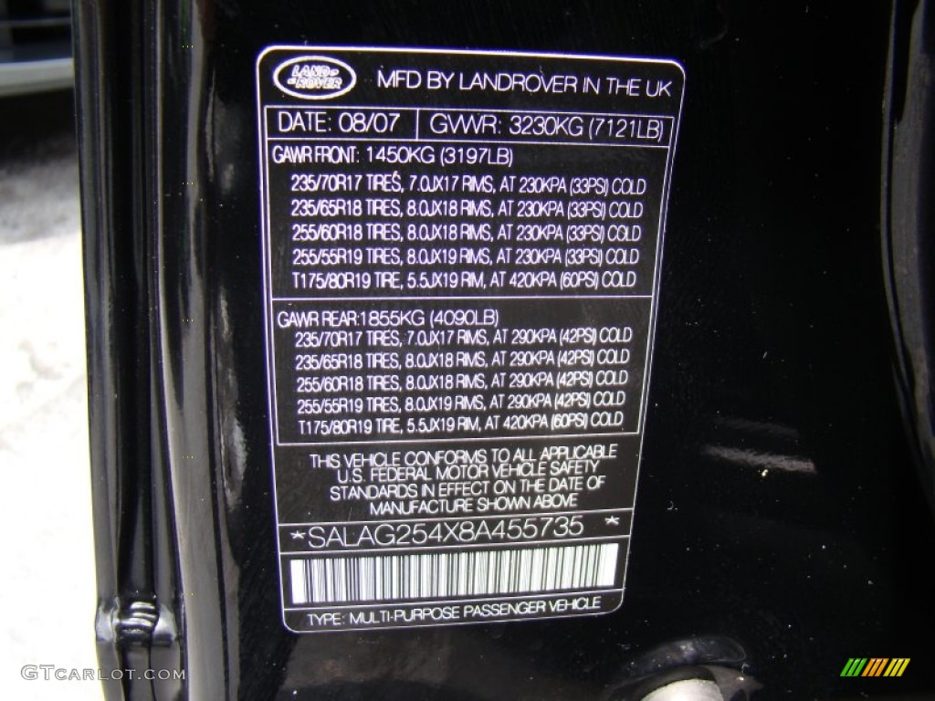 2008 LR3 V8 HSE - Java Black Pearlescent / Alpaca Beige photo #26