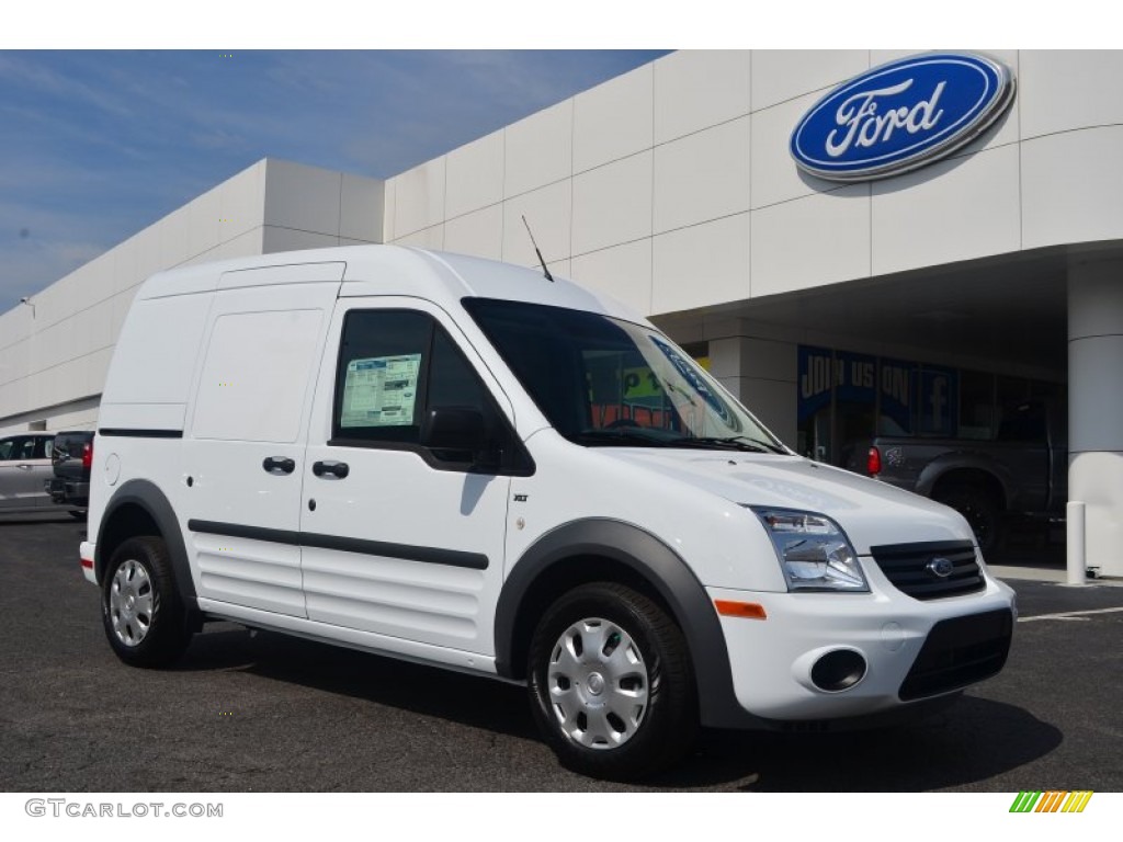 Frozen White 2013 Ford Transit Connect XLT Van Exterior Photo #84156297