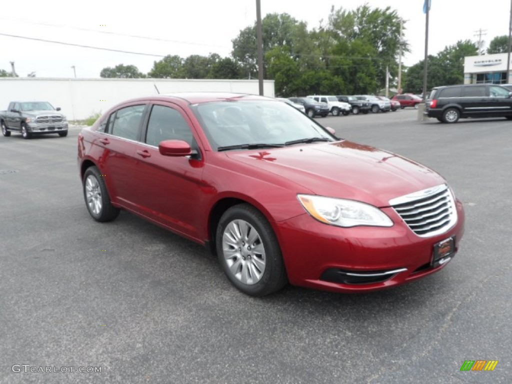 2013 200 LX Sedan - Deep Cherry Red Crystal Pearl / Black photo #1