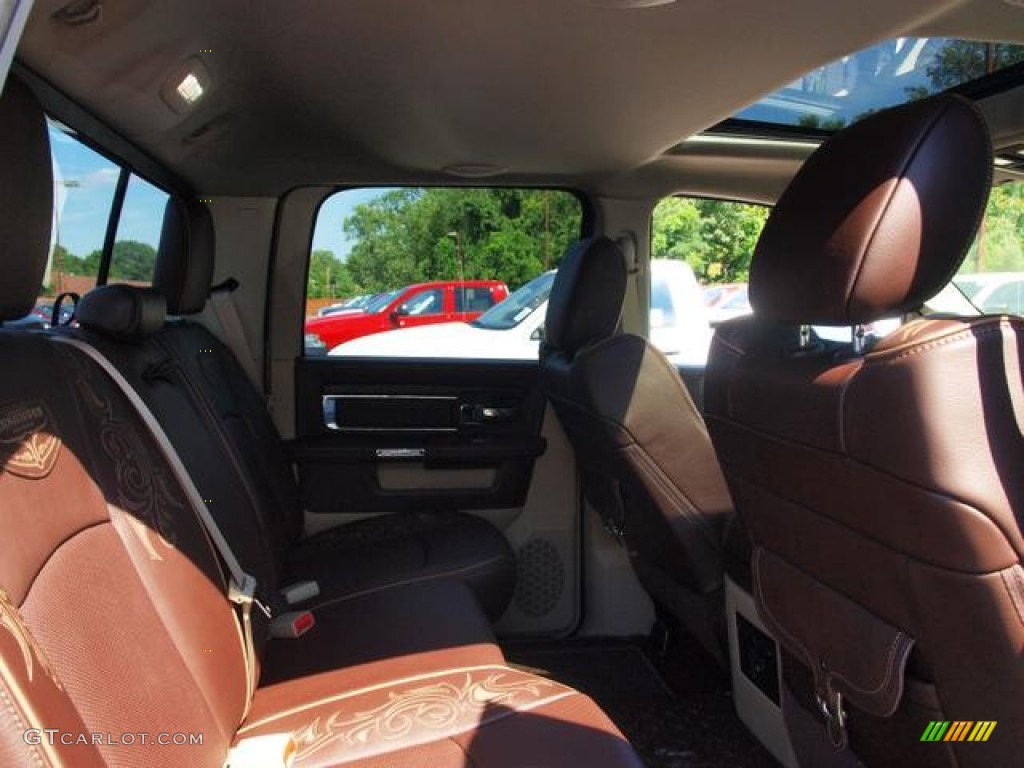 2013 1500 Laramie Longhorn Crew Cab 4x4 - Black Gold Pearl / Canyon Brown/Light Frost Beige photo #4