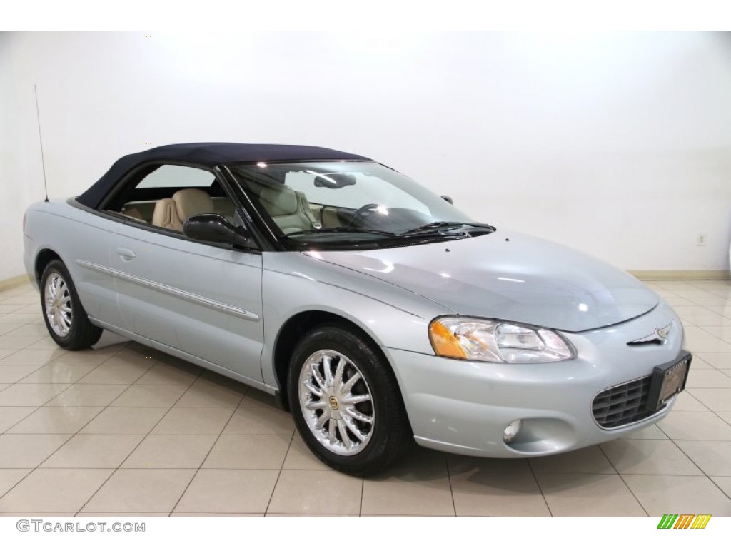 Sterling Blue Satin Glow 2002 Chrysler Sebring Limited Convertible Exterior Photo #84160836