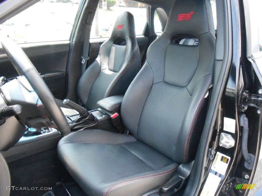 STI Carbon Black Leather Interior 2011 Subaru Impreza WRX STi Limited Photo #84161508