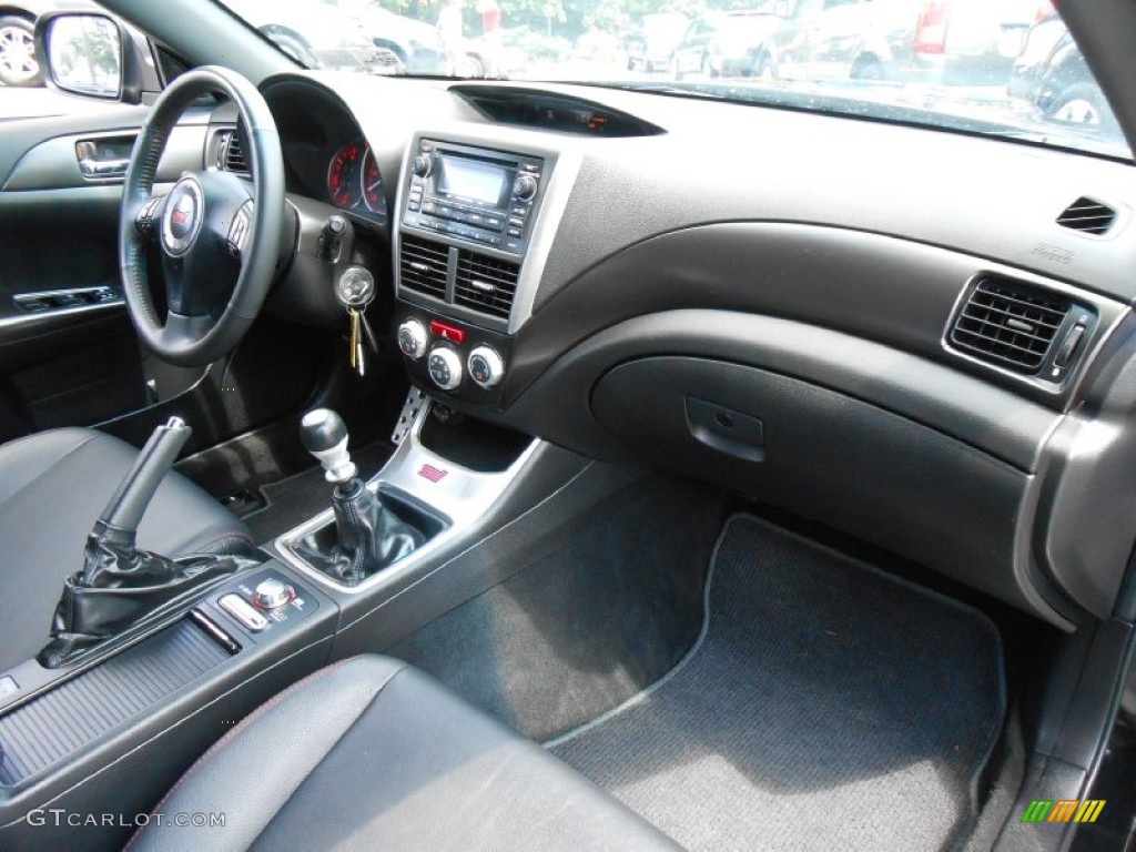 2011 Subaru Impreza WRX STi Limited STI Carbon Black Leather Dashboard Photo #84161538