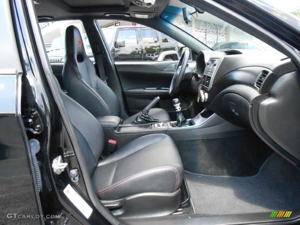 STI Carbon Black Leather Interior 2011 Subaru Impreza WRX STi Limited Photo #84161565