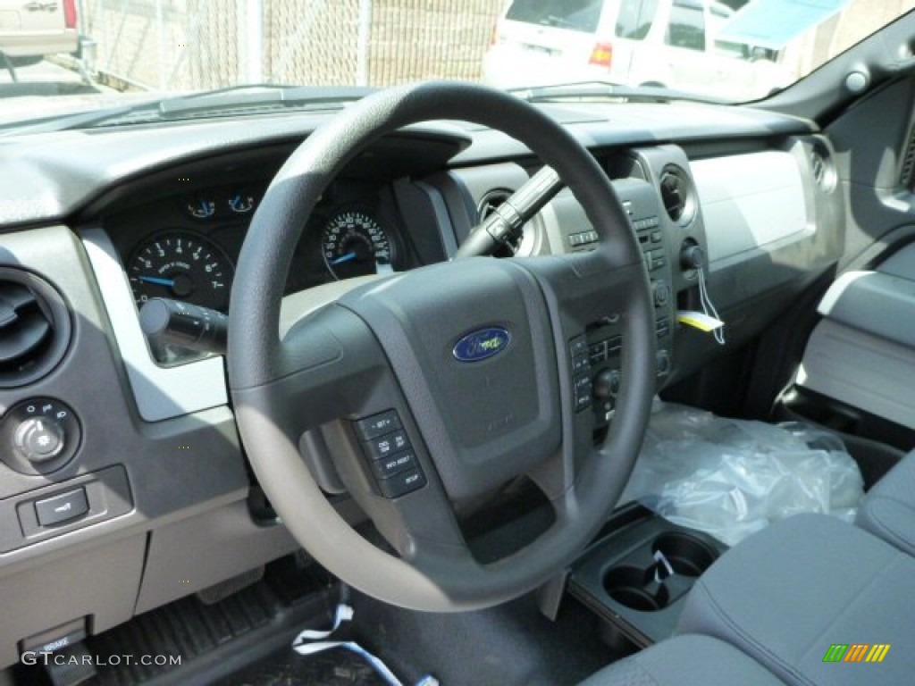 2013 Ford F150 XL Regular Cab Steel Gray Steering Wheel Photo #84162369