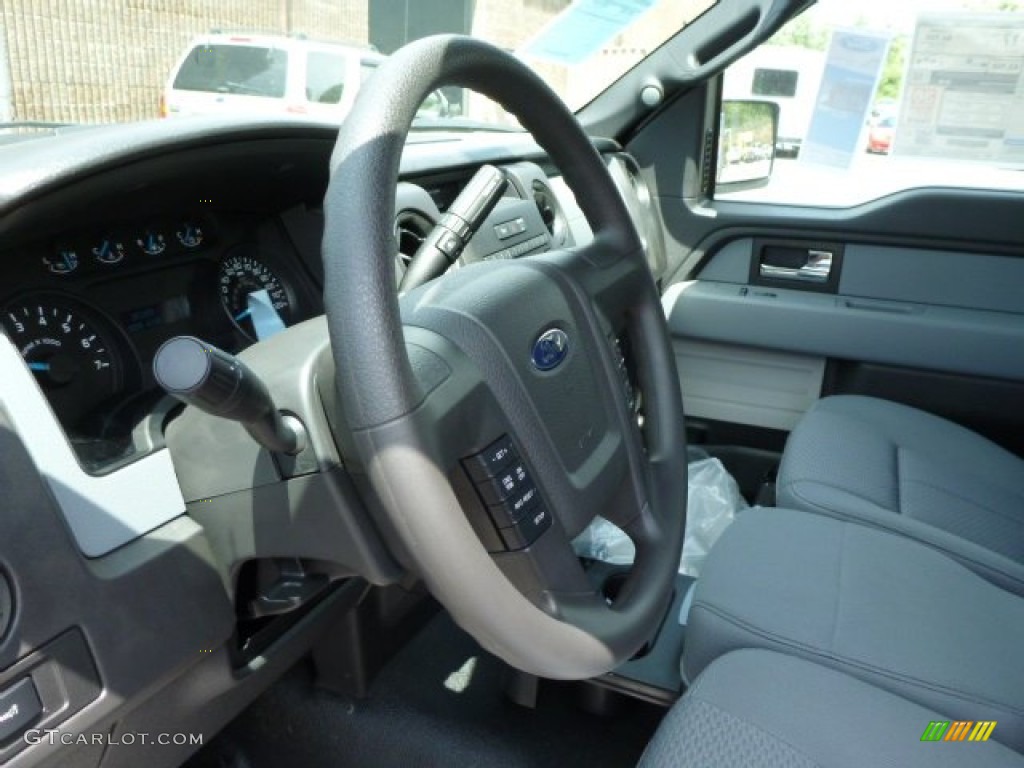 2013 Ford F150 XL Regular Cab Steel Gray Steering Wheel Photo #84162444