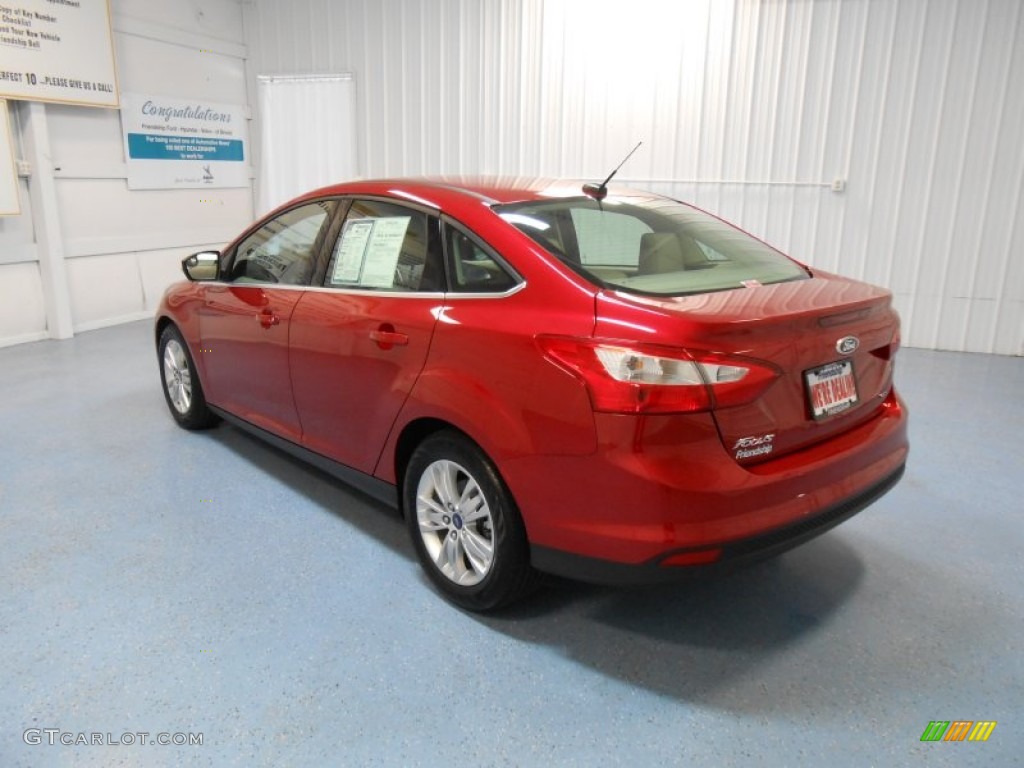 2012 Focus SEL Sedan - Red Candy Metallic / Stone photo #8