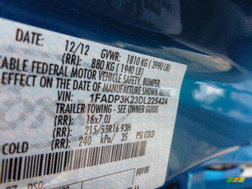 2013 Focus SE Hatchback - Blue Candy / Medium Light Stone photo #13