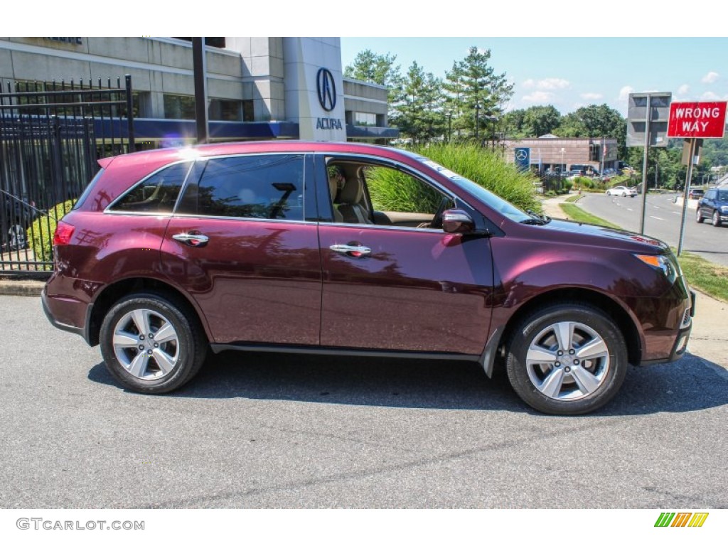 Dark Cherry Pearl 2010 Acura MDX Standard MDX Model Exterior Photo #84164784