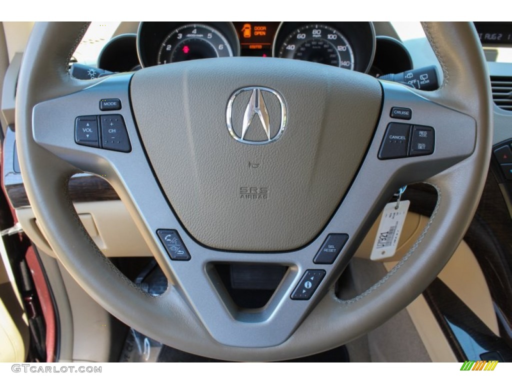 2010 Acura MDX Standard MDX Model Parchment Steering Wheel Photo #84165090