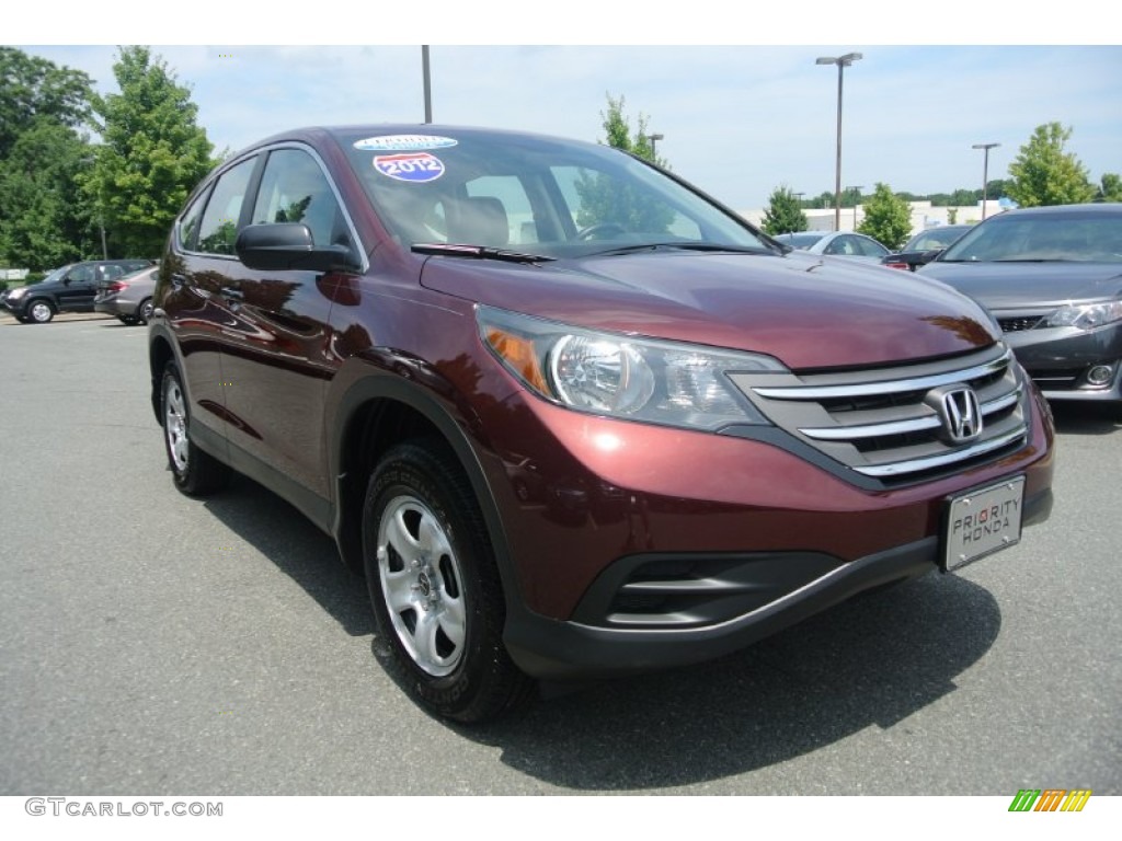 2012 CR-V LX - Basque Red Pearl II / Gray photo #2