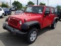 Flame Red 2014 Jeep Wrangler Unlimited Sport 4x4 Exterior