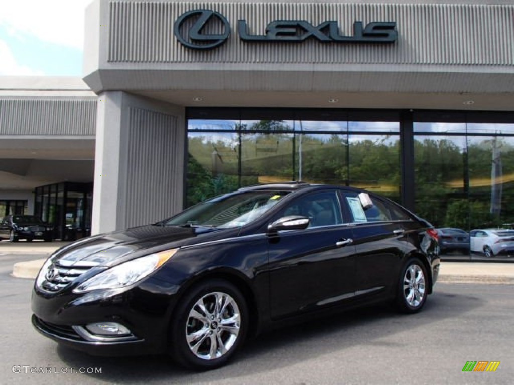 2011 Sonata Limited 2.0T - Midnight Black / Gray photo #1