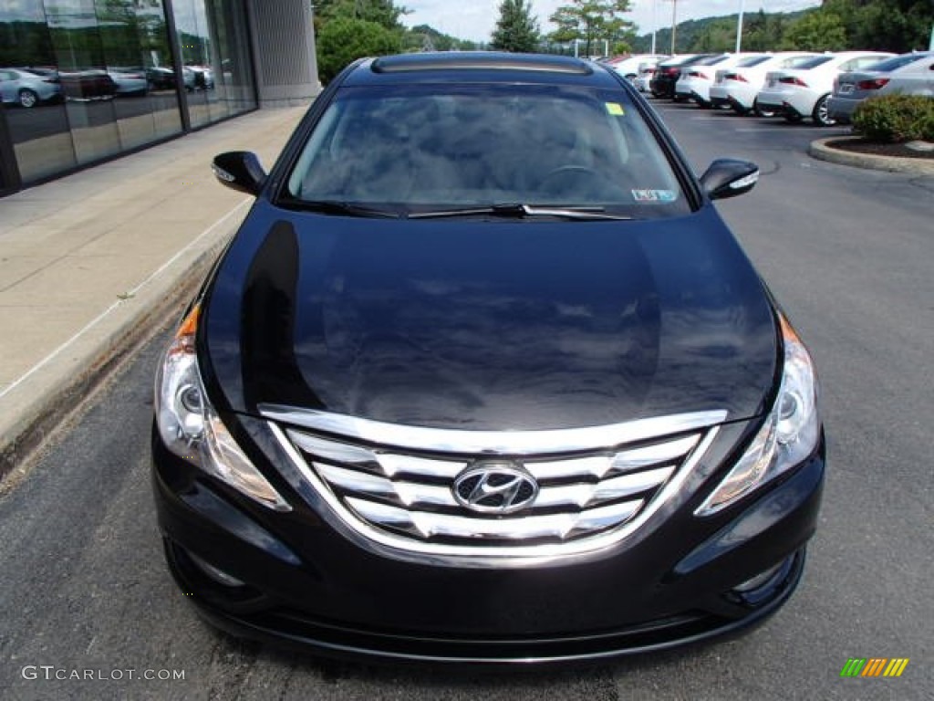 2011 Sonata Limited 2.0T - Midnight Black / Gray photo #3