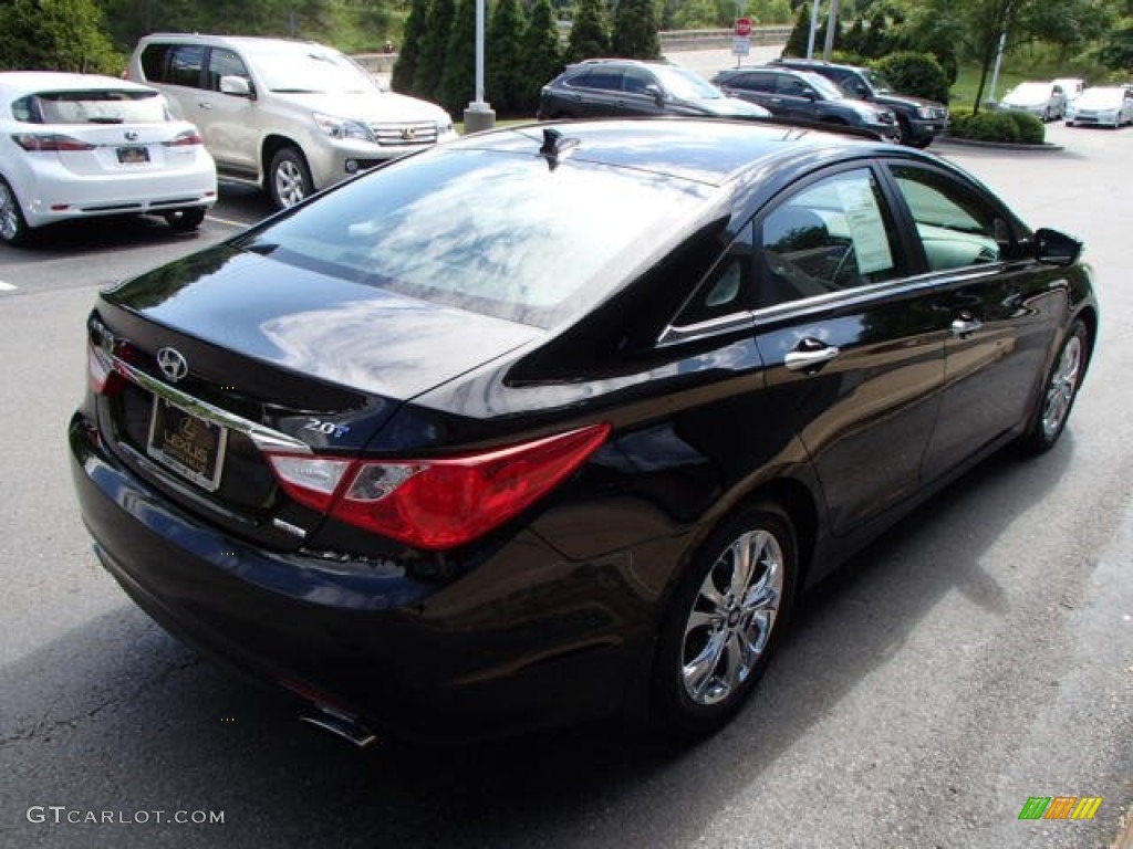 2011 Sonata Limited 2.0T - Midnight Black / Gray photo #5