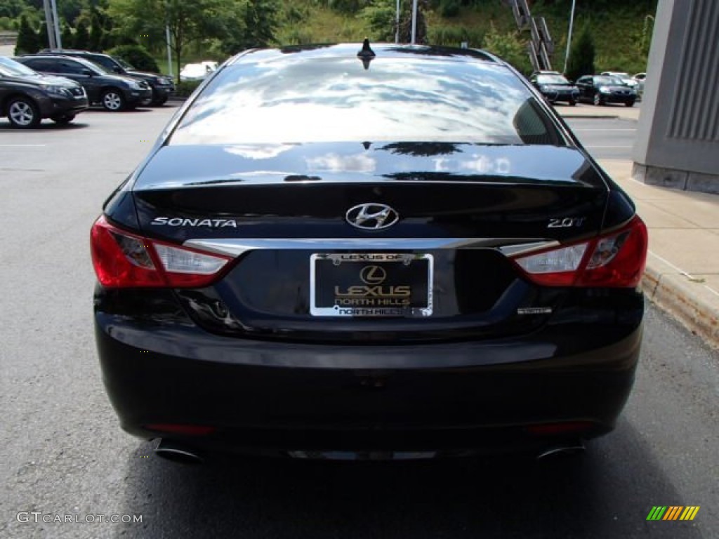 2011 Sonata Limited 2.0T - Midnight Black / Gray photo #6