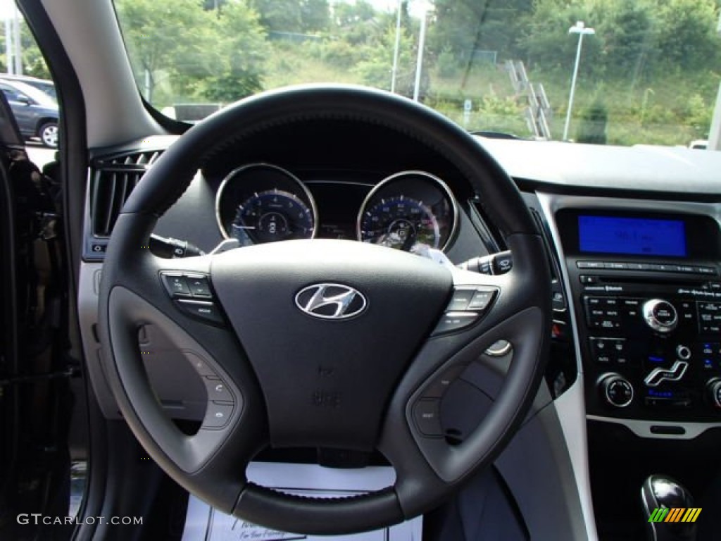 2011 Sonata Limited 2.0T - Midnight Black / Gray photo #17