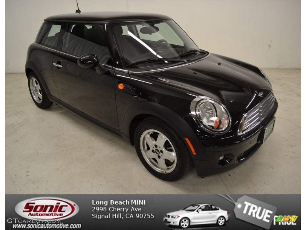 2010 Cooper Hardtop - Midnight Black Metallic / Grey/Carbon Black photo #1