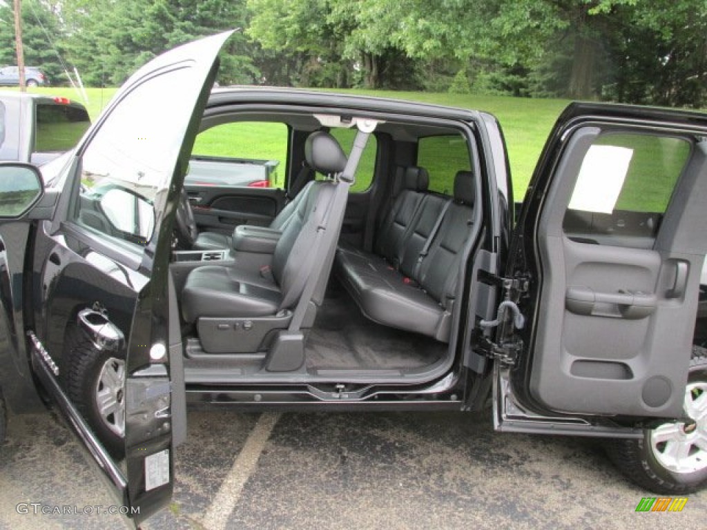 Ebony Interior 2011 Chevrolet Silverado 1500 LTZ Extended Cab 4x4 Photo #84173121