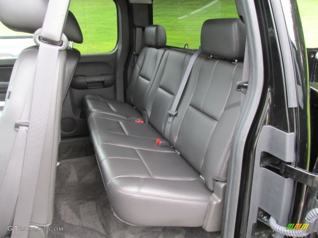 Ebony Interior 2011 Chevrolet Silverado 1500 LTZ Extended Cab 4x4 Photo #84173142