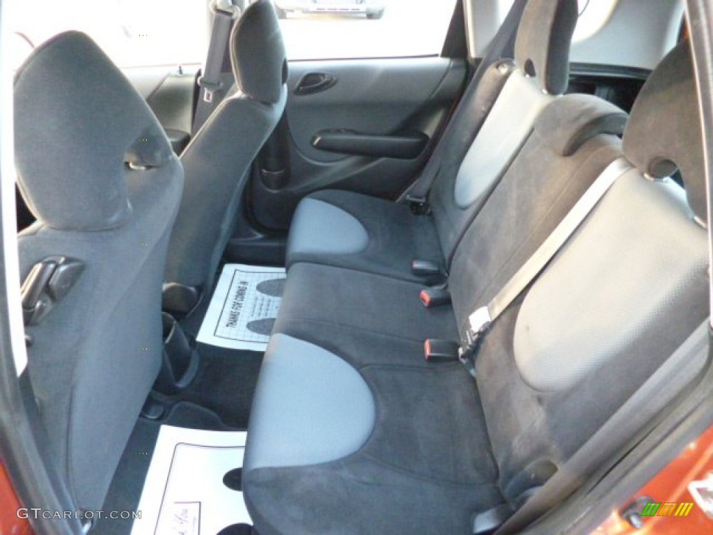 Black/Grey Interior 2008 Honda Fit Sport Photo #84173199