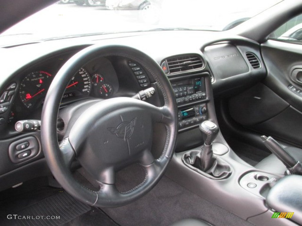 2002 Chevrolet Corvette Convertible Black Dashboard Photo #84173907