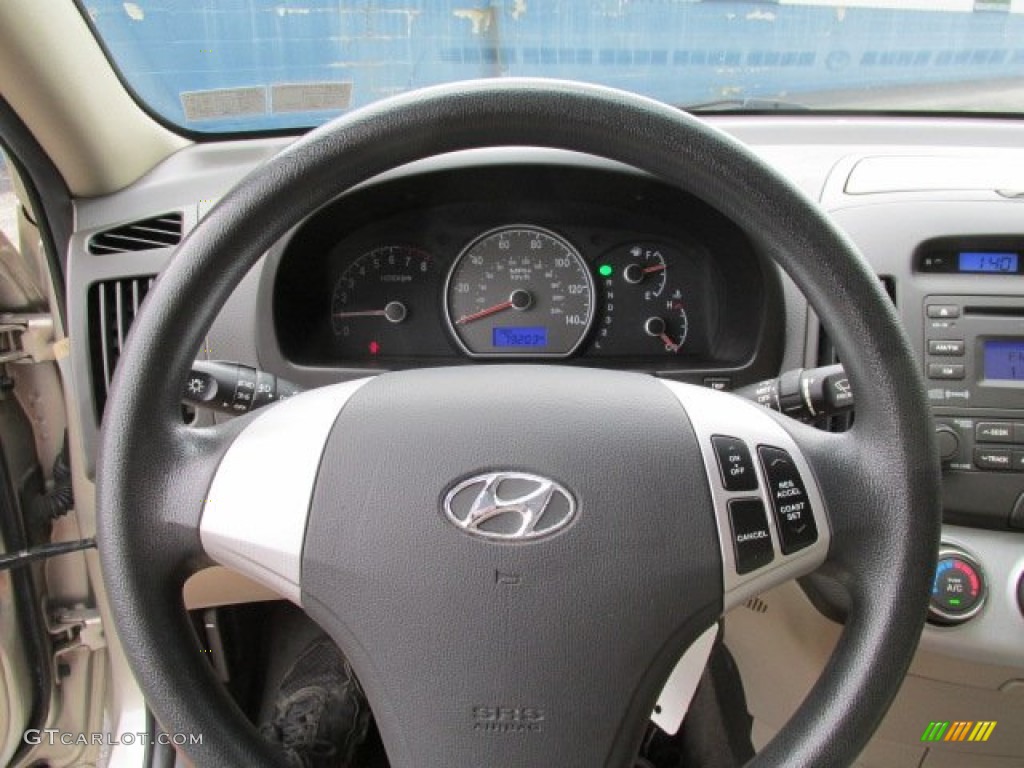 2008 Elantra GLS Sedan - Laguna Sand Metallic / Beige photo #23