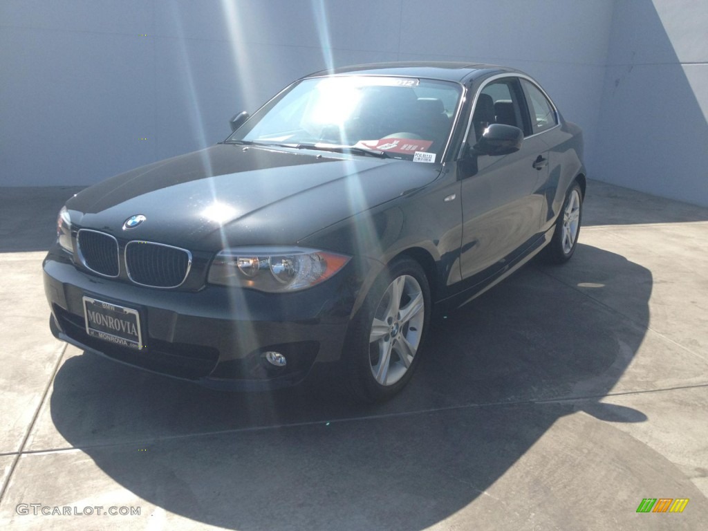 2012 1 Series 128i Coupe - Jet Black / Black photo #2