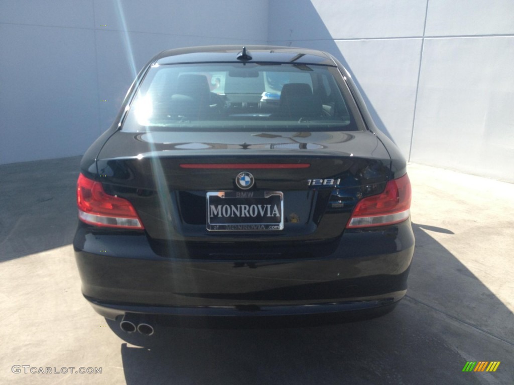 2012 1 Series 128i Coupe - Jet Black / Black photo #8