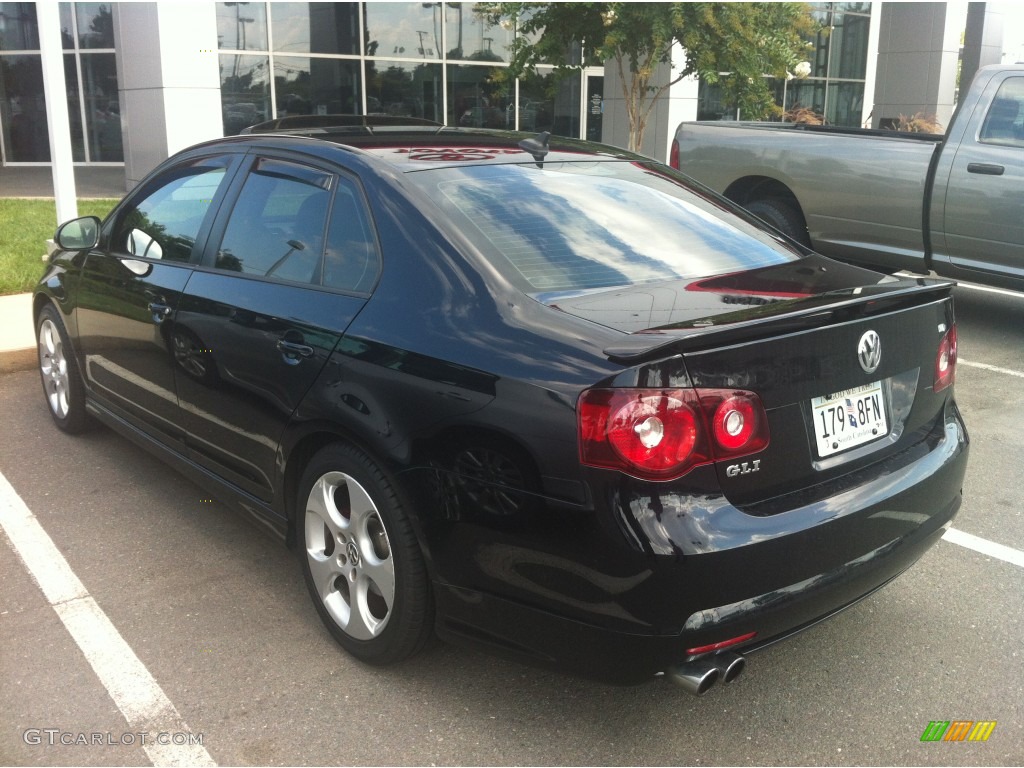 2009 GLI Sedan - Deep Black Metallic / Anthracite Black Leather photo #4