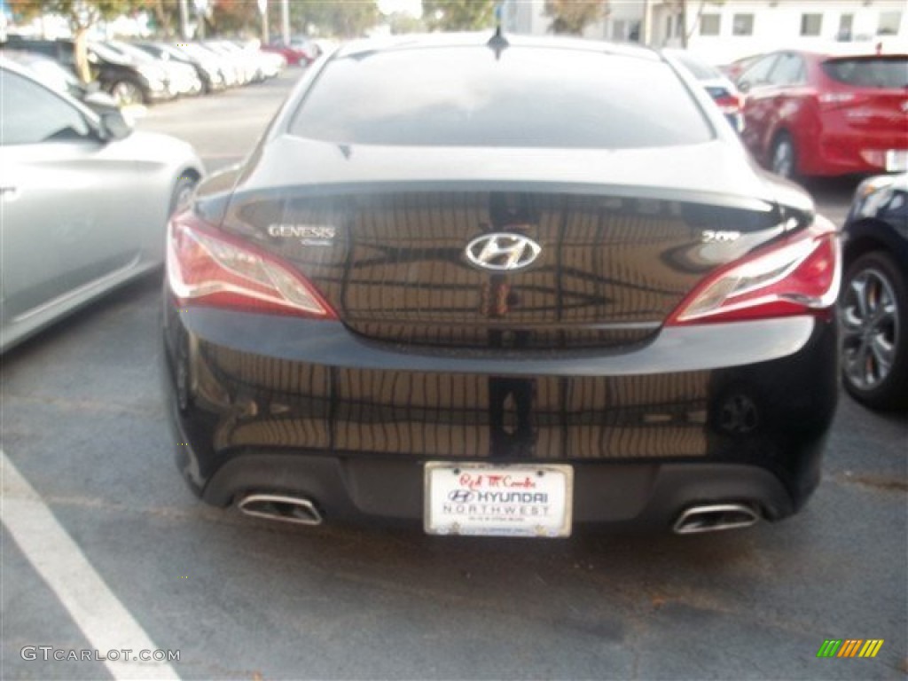 2013 Genesis Coupe 2.0T Premium - Black Noir Pearl / Gray Leather/Gray Cloth photo #5