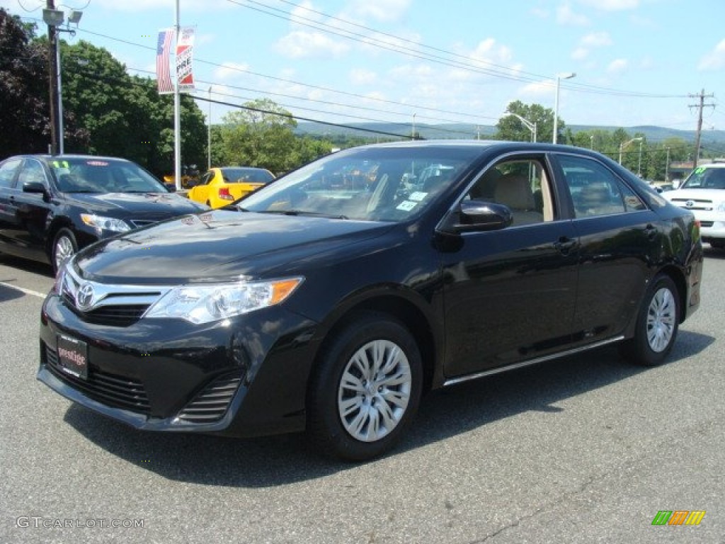 2012 Camry LE - Attitude Black Metallic / Ivory photo #3