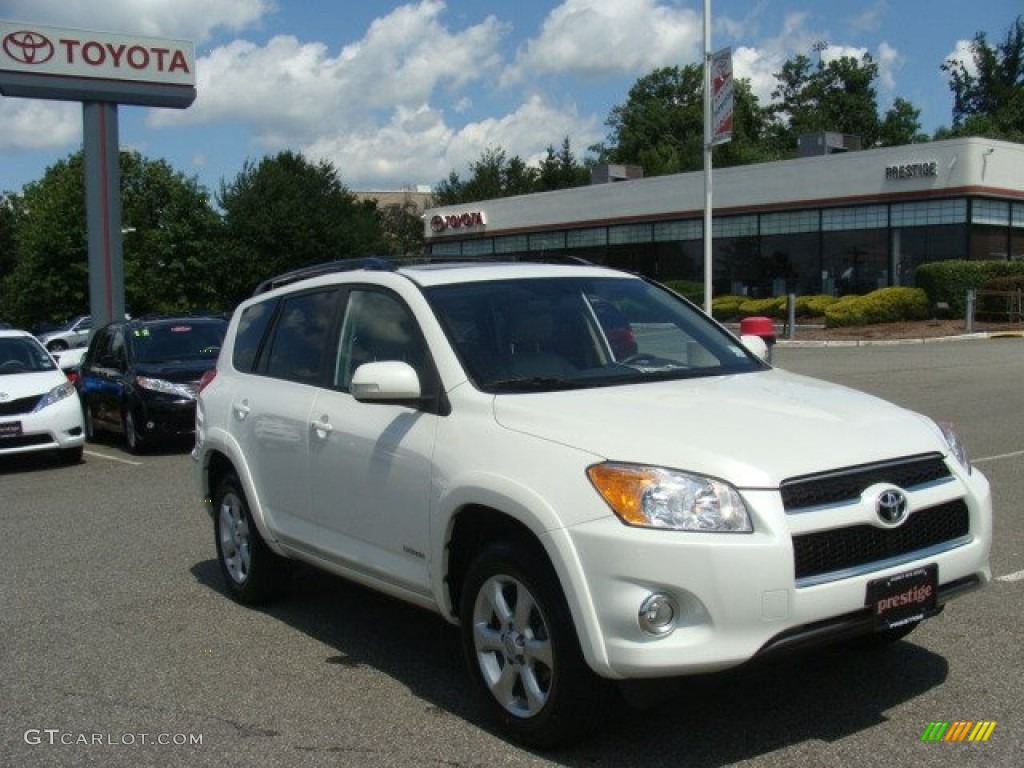 2010 RAV4 Limited 4WD - Blizzard White Pearl / Sand Beige photo #1