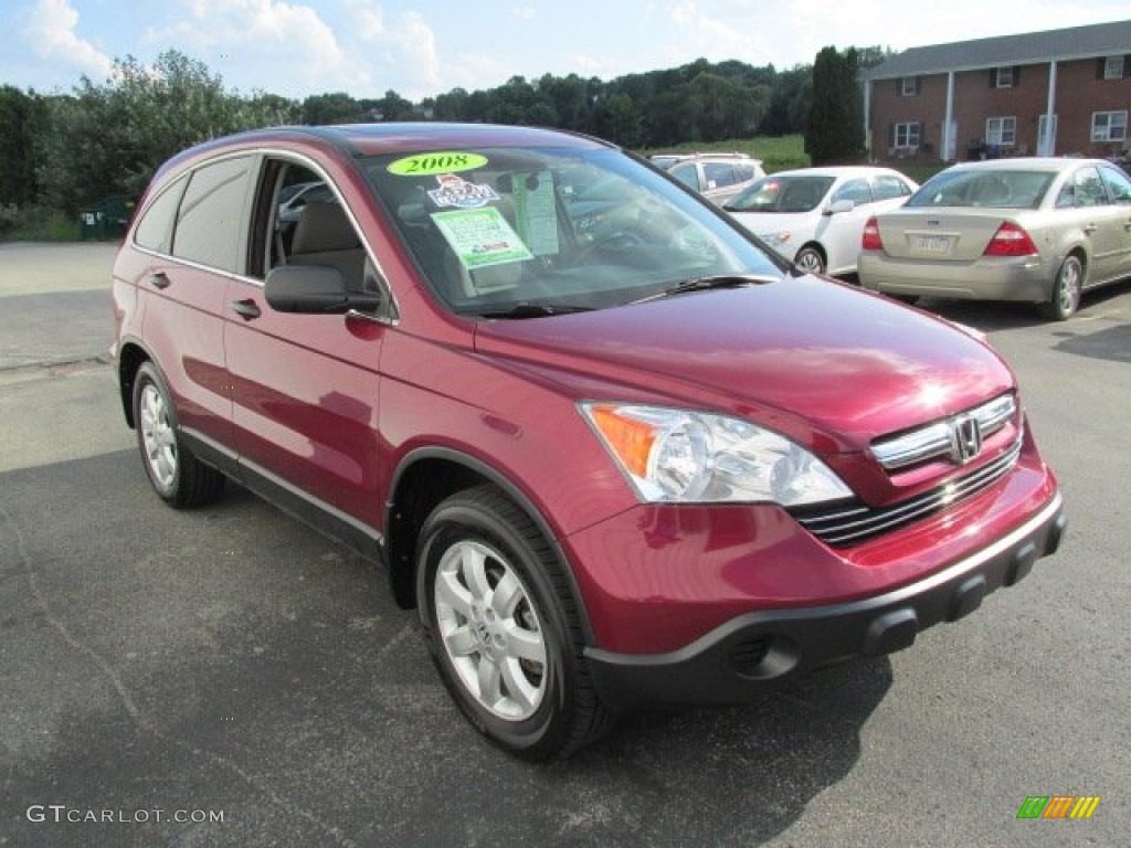 2008 CR-V EX 4WD - Tango Red Pearl / Gray photo #6