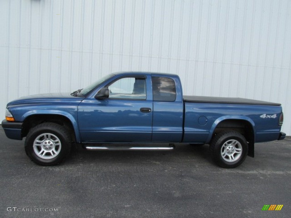 2004 Dakota Sport Club Cab - Atlantic Blue Pearl / Dark Slate Gray photo #2