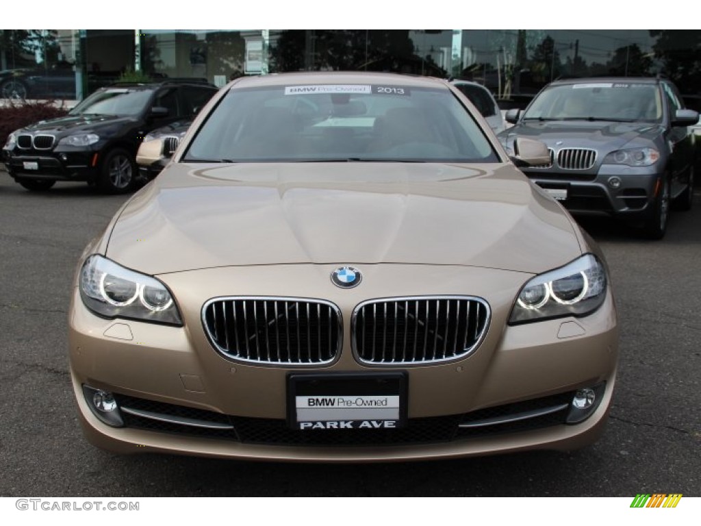 2013 5 Series 528i Sedan - Milano Beige Metallic / Cinnamon Brown photo #2