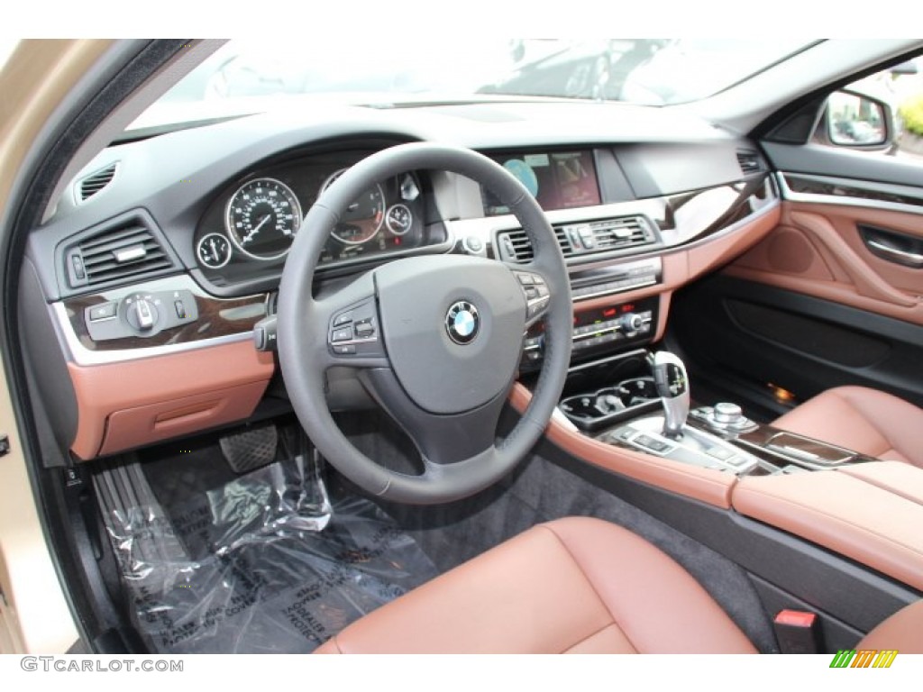 Cinnamon Brown Interior 2013 BMW 5 Series 528i Sedan Photo #84180669