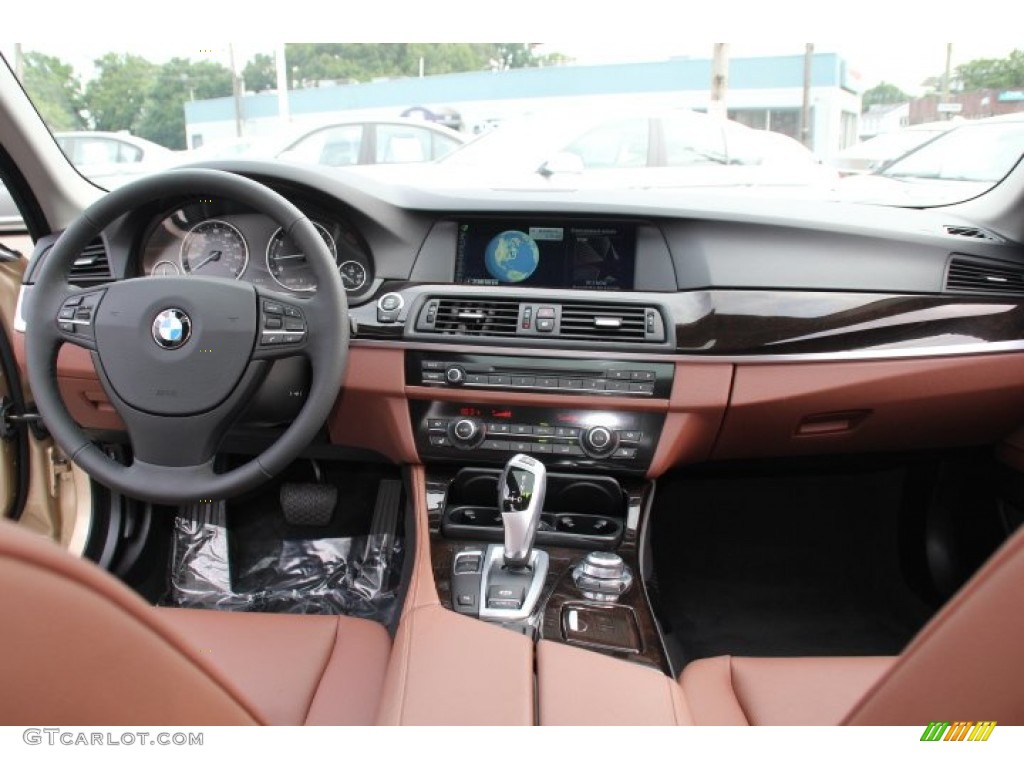 2013 BMW 5 Series 528i Sedan Cinnamon Brown Dashboard Photo #84180723