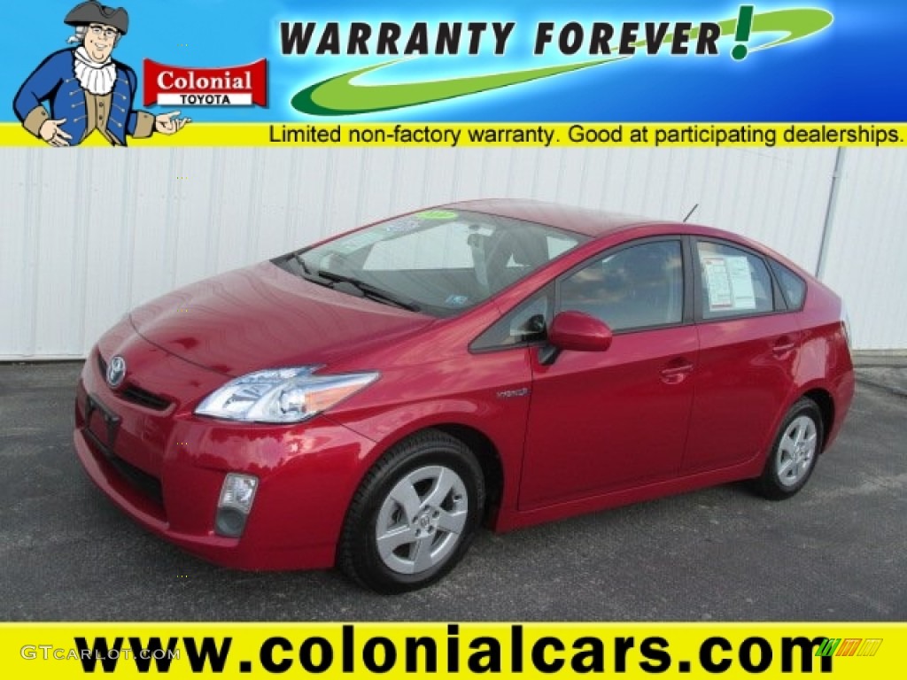 2010 Prius Hybrid II - Barcelona Red Metallic / Dark Gray photo #1