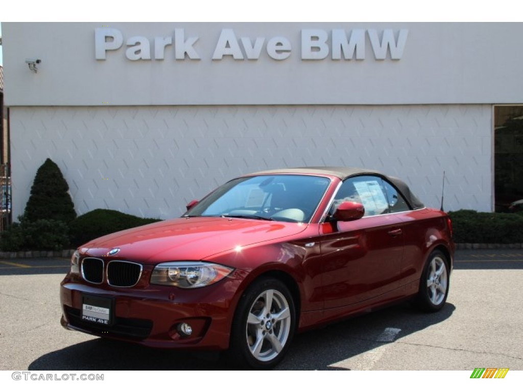 2013 1 Series 128i Convertible - Vermilion Red Metallic / Coral Red photo #1