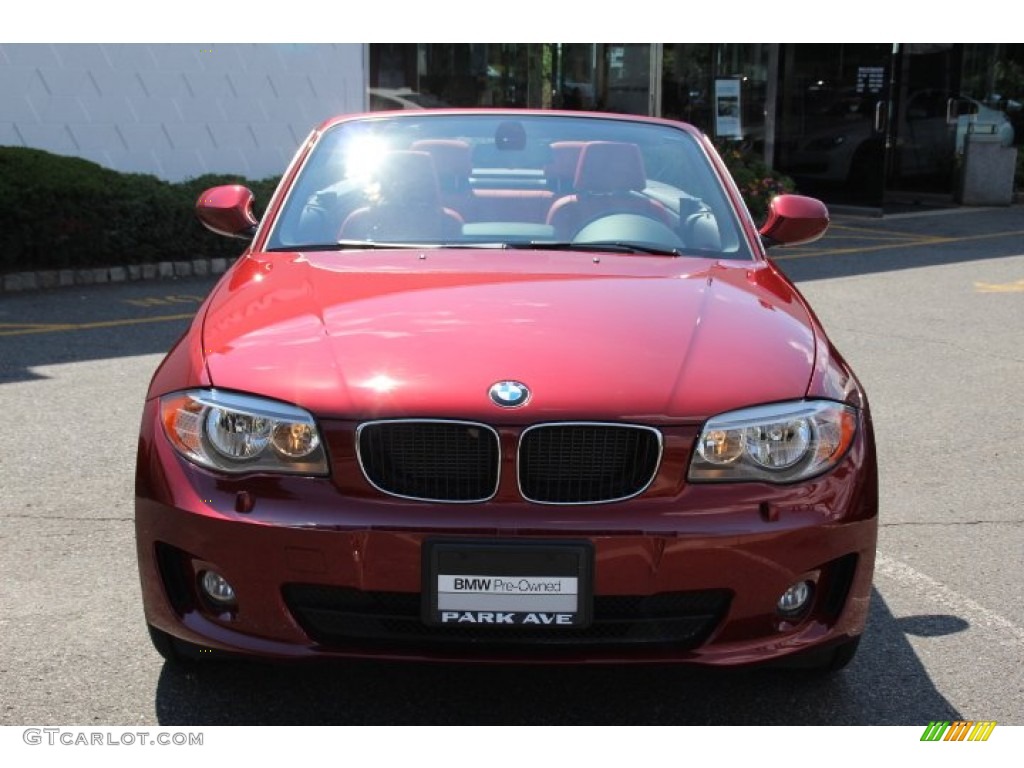2013 1 Series 128i Convertible - Vermilion Red Metallic / Coral Red photo #2