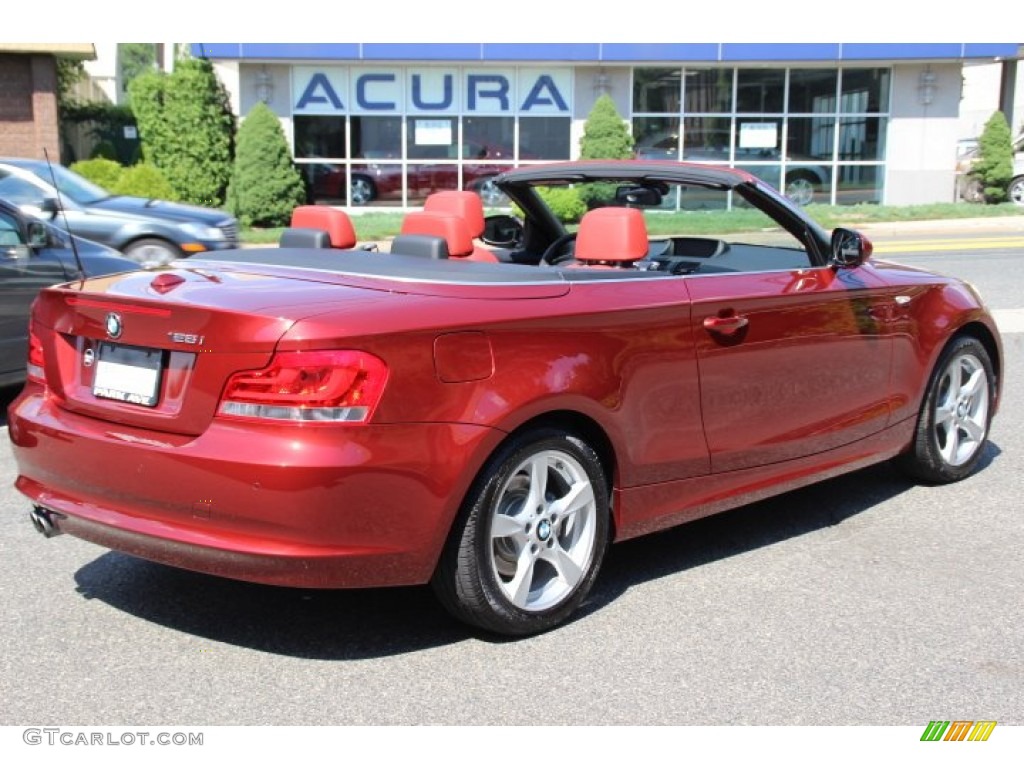 2013 1 Series 128i Convertible - Vermilion Red Metallic / Coral Red photo #5