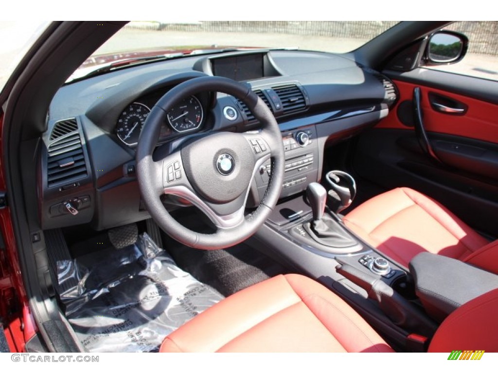 2013 1 Series 128i Convertible - Vermilion Red Metallic / Coral Red photo #10