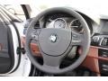 Cinnamon Brown 2013 BMW 5 Series 528i Sedan Steering Wheel