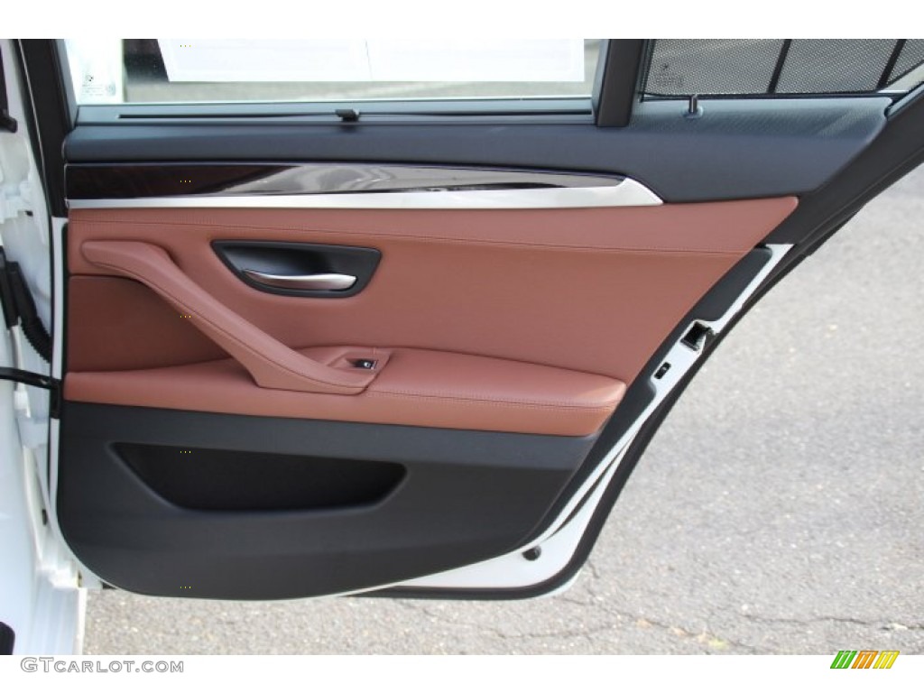 2013 BMW 5 Series 528i Sedan Cinnamon Brown Door Panel Photo #84182985