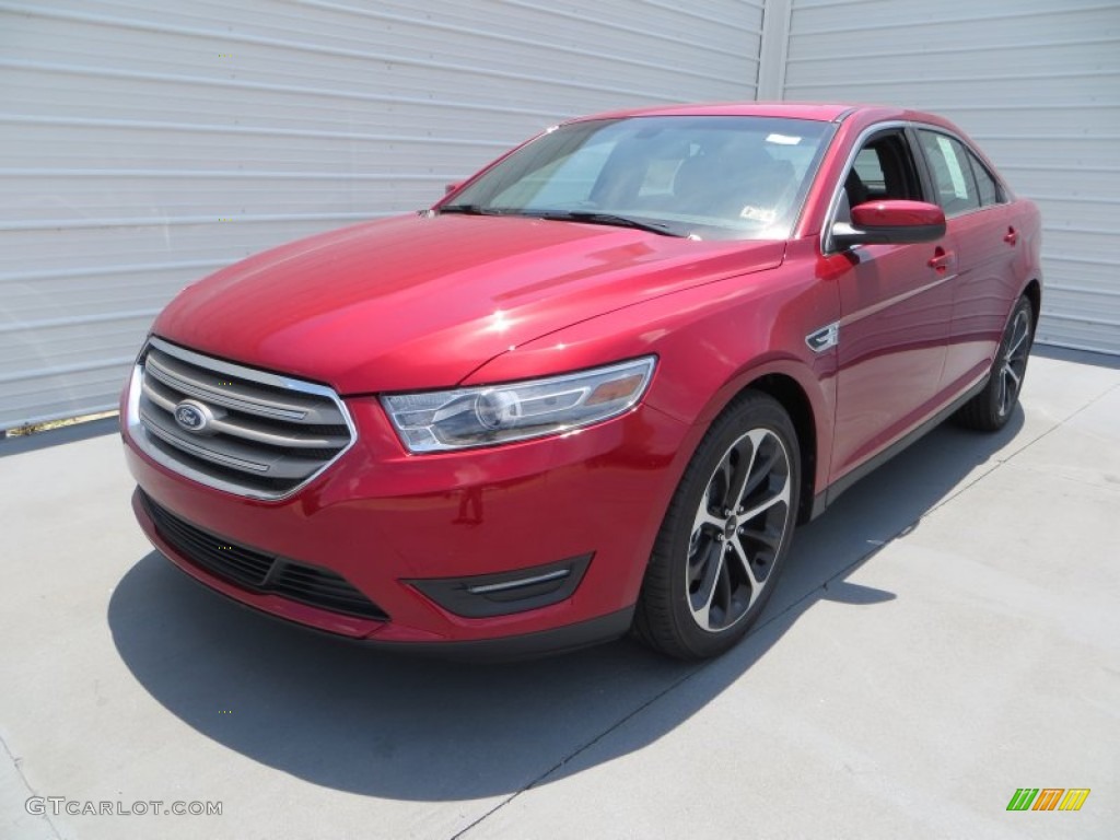 2014 Taurus SEL - Ruby Red / Charcoal Black photo #9