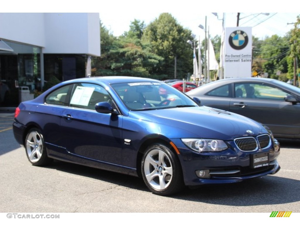 2011 3 Series 328i xDrive Coupe - Deep Sea Blue Metallic / Oyster/Black Dakota Leather photo #3