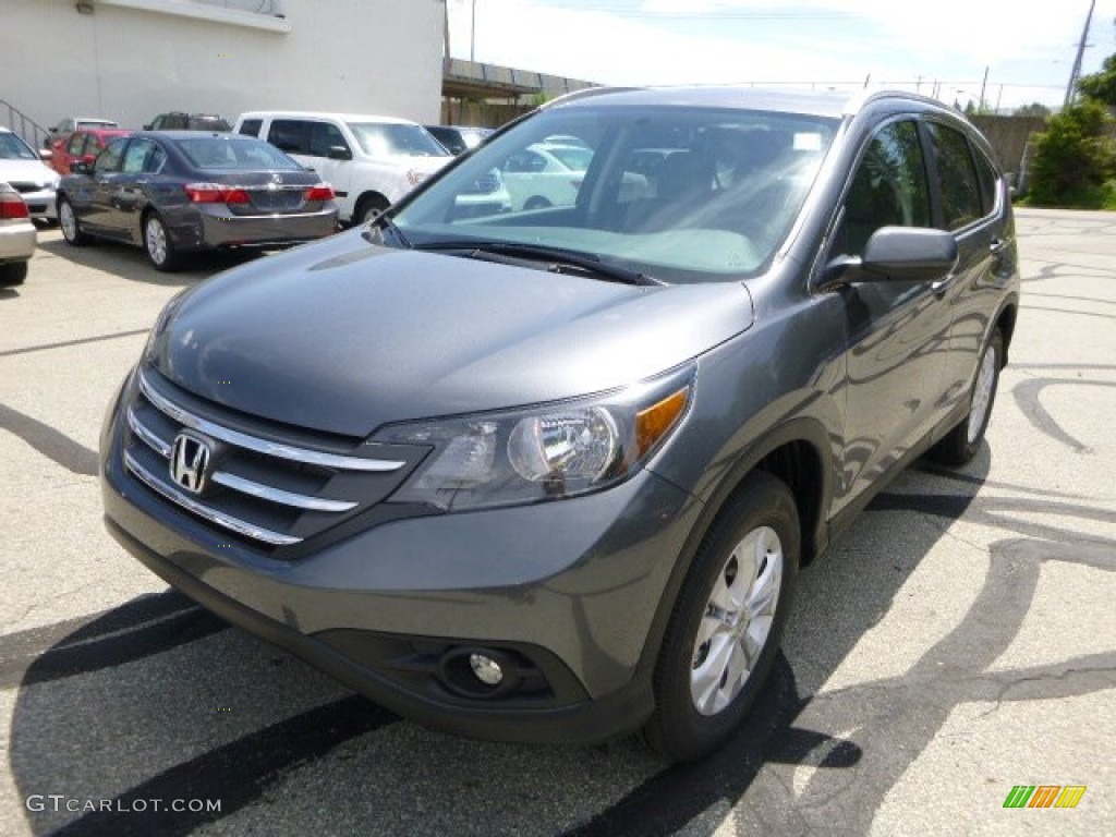 2013 CR-V EX-L AWD - Polished Metal Metallic / Gray photo #7